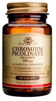 Solgar Chromium Picolinate 100mcg 90 ταμπλέτες