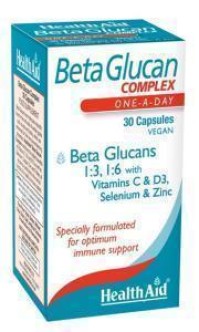 Health Aid Beta Glucan Complex Συμπλήρωμα Διατροφής με Βήτα Γλυκάνες, Βιταμίνες & Μέταλλα για Ενίσχυση του Ανοσοποιητικού & της Καρδιάς 30 Φυτικές Κάψουλες