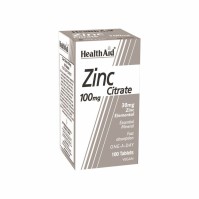 Health Aid Zinc Citrate 100mg Συμπλήρωμα Διατροφής Ψευδάργυρου Κιτρικού Με Ευεργετικές Ιδιότητες Για Ανοσοποιητικό, Δέρμα Και Αναπαραγωγικό Σύστημα 100 Ταμπλέτες