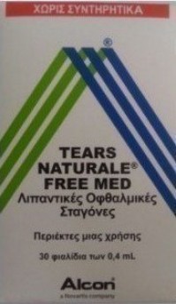 Alcon Tears Naturale Free Med Οφθαλμικές Σταγόνες Σε Περιέκτες Μιας Χρήσης 30x0.4ml