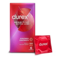 Durex Sensitive Extra Lube 6 τεμάχια