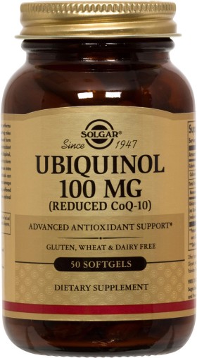 Solgar Ubiquinol (Reduced CoQ-10) χωρίς Γλουτένη 100mg 50 μαλακές κάψουλες