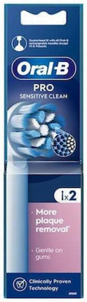 Oral-B Sensitive Clean Ανταλλακτικές Κεφαλές για Ηλεκτρική Οδοντόβουρτσα 2τμχ