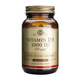 Solgar Vitamin D3 Βιταμίνη για Ανοσοποιητικό 1000iu 100 μαλακές κάψουλες