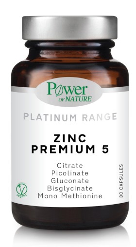 Power Of Nature Platinum Range Zinc Premium 5 30 κάψουλες