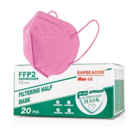 Max Barbeador Max-02 Filtering Half mask FFP2 Ροζ 20τμχ.