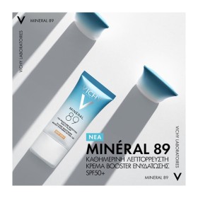 Vichy Mineral 89 Light 72ωρη Ενυδατική Λεπτόρρευστη Κρέμα Προσώπου Ημέρας με SPF50 για Ευαίσθητες Επιδερμίδες με Υαλουρονικό Οξύ 50ml