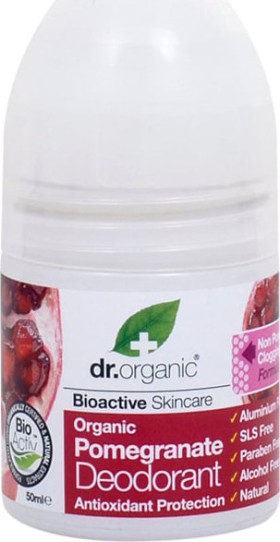 Dr. Organic Pomegranate Deodorant, 50 ml