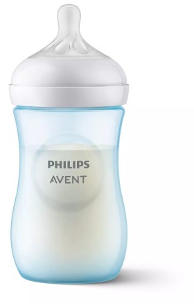 Philips Πλαστικό Μπλε Μπιμπερό Natural Response με Θηλή Σιλικόνης 260ml για 1+ μηνών